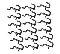 Warmhm 60 pezzi Ganci in Plastica Nera per Pannelli Forati Ganci J per Organizzazione Utensili Garage e Magazzino Accessori per Esposizione Parete Forata