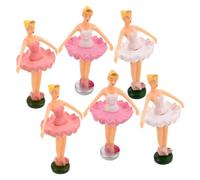 Warmhm 6pezzi Statuine di Ballerina Classiche Decorazioni Musicali per Torte Ornamenti da Scrivania in Stile Danza Sculture Delicate per Collezioni Domestiche