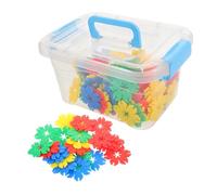 Warmhm 70 Pezzi Blocchi da Costruzione in Plastica con Scatola Gioco Giocattolo Educativo per Stimola Abilità Motorie Riconoscimento Colori e Problem Solving