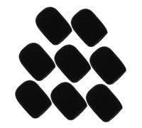 Warmhm 8 Pezzi Custodia Per Microfono Vlog Copertina Coperture Gioco Blu Schiuma Antivento Scudo Accessori Audio- Manica Palcoscenico Colorato Protezione Del Microfono Spugna Nero