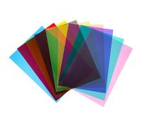 Warmhm 9 Pezzi Kit Filtri in Gel per Flash Correzione Colore e Effetti Luce, Materiale Pvc, per Progetti Artistici e Illuminazione Dj Colore Casuale