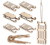 Warmhm 9 Pezzi Miniature Decorazioni per Slitte Natalizie Incompleto per Crafting Centro Festivo e Ristoranti