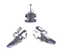 Warmhm 9 Pezzi Pick di dito indice Unghia acciaio giocare materiale Scegli per la chitarra acustica mano plettri per chitarra Scegli per la chitarra elettrica plettro con le dita Argento