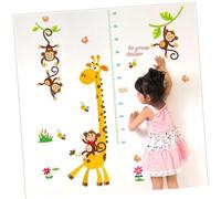 Warmhm Adesivi Murali Misuratore e Giraffa Decorazione per Cameretta Facili Rimuovere e Riutilizzare Materiale PVC Adatti per Stanze e Nursery