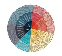 Warmhm Adesivi Murali per Ruota Emozionale per Aule Scuola Materna, Decalcomanie Autoadesive per Laptop e Custodie Telefoni, Decorazione Educativa per Sviluppo Consapevolezza Emotiva