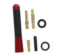 Warmhm Antenna Auto Corto in Alluminio Antenna Tetto Mini Carbonio Rosso per Radio e Stabile per Auto Suv Camion