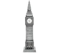 Warmhm Architettura Big Ben in Metallo Argento Scultura Decorativa da Scrivania Compatta e Resistente Ornamento Elegante per Casa e Ufficio Icona Londinese Classica