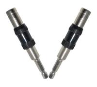 Warmhm Asta di Estensione Esagonale Supporto Pivotante Magnetica 2 Pezzi 1/4 Pollice in Acciaio Cromo-vanadio Nero per Punte Trapano Flessibile