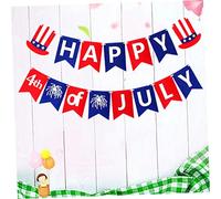 Warmhm Banner Decorativo per Festa Bandierine Patriottiche Americane Riutilizzabili per Decorazioni Interne Ed Esterne per Celebrazioni e Addobbi Tema Independence Day