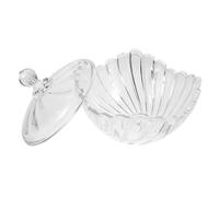 Warmhm Barattolo Vetro Inciso con Coperchio Contenitore per Caramelle e Gioielli Vasetto Trasparente Decorativo Pratico e Sigillato Stile Europeo Elegante