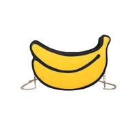 Warmhm Borsa a Tracolla Singola da Donna Catena, Design Frutta Banana in Pu, Leggera e Resistente, per Lavoro, Viaggi e Uso Quotidiano