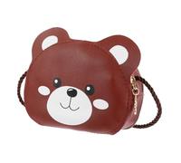 Warmhm Borsa Tracolla Bambina in Pelle Pu Marrone Mini Cartoon Portatile per Ragazze Organizza Piccoli Oggetti Adatta per Uso Quotidiano