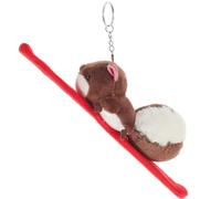 Warmhm Braccialetto Slap per a Forma di Scoiattolo in Peluche Marrone Bomboniera e Premio per Feste a Tema Animali Accessorio Divertente e Decorativo da Polso