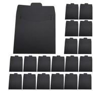 Warmhm Buste CD Carta Kraft Nera 100 Pezzi, Custodie per CD Dvd Resistente Agli Strappi, Multifunzionali per Biglietti e Documenti, per Archiviazione e Trasporto Portatile