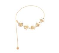 Warmhm Catena Da Cintura Sole Dorata in Metallo Leggera e Resistente, Gioielli Per La Vita Da Donna, Cintura a Catena Per Bikini, Accessorio Moda Per Abiti Casual e Eventi Estivi