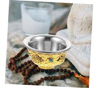 Warmhm Ciotola Offerte Buddiste in Lucidata per Tazza per Devozione Religiosa e Decorazione Casa Dimensioni Compatte e Levigato Uso e Duraturo