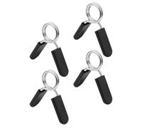 Warmhm Clip di Bloccaggio Resistenti alla Ruggine Nero in Acciaio e Plastica 4 Unitá Adatte per Barre Standard da 25mm per Bilanciere e Manubri Accessori per Palestra