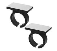 Warmhm Clip Porta Microfono Con Bandiera Microfono a Clip Portacartello 2 Pezzi in Plastica Resistente, Accessori Per Interviste e Trasmissioni Media, Leggera e Portatile Per Giornalisti e Host