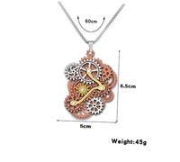 Warmhm Collana Gear Steampunk Unisex con Pendenti in Resistente Design Punk Dettagliato per e Accessorio Versatile per Ogni Occasione