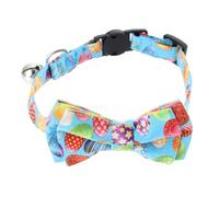 Warmhm Collare per Gattini in Poliestere Delicato Fiocco a Forma di Carota e Uovo di Pasqua, Accessorio Leggero e Resistente per Foto e Feste, Decorazione Stagionale per Animali