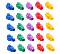Warmhm Coperchi per Connettori Cavi Ethernet Cat5 Cat6 Cat7, Guaine Protettive Antipolvere per Stivali Connessione Rete, Set 50 Pezzi per Protezione Cavi Dati Casa e Colore Casuale