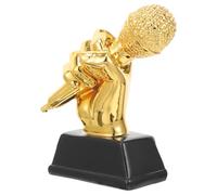 Warmhm Coppa Microfono in Resina Realistica per Concorso di Canto e Host Contest, Premio Creativo e Funzionale per Giovani in Aula o Evento Colore Casuale
