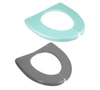 Warmhm Copriwater Pieghevoli da Viaggio 2 Pezzi Struttura in Plastica e Design Ergonomico per Adulti, per Campeggio e Bagni Pubblici