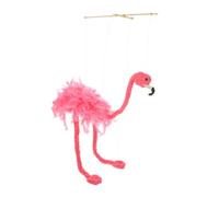 Warmhm Corda Bambola fenicottero fingere di giocare a burattini marionette fantoccio mano pupazzo di marionetta animali burattino di struzzi giocattolo marionetta fenicottero Peluche rosa