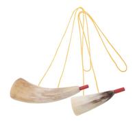 Warmhm Corno da Guerra Vichingo 2 Pezzi in Corno di Bue Tromba da Battaglia Portatile per Feste Cosplay e Festival Medievali Strumento a Fiato per Eventi Storici e Decorazioni