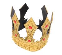 Warmhm Crown Vintage Medieval King Adjustable Cosplay Accessory for Masquerade and Themed Parties Unique Design for Unforgettable Costume Experiences