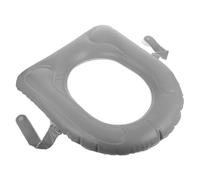 Warmhm Cuscino Gonfiabile WC in PVC con Ventose Antiscivolo Rialzo Sedile Portatile per Anziani e Comfort Leggero e Ripiegabile con Borsa per Riporre