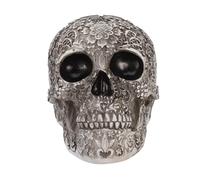 Warmhm Decorazione Teschio in Resina con Prugna per Halloween e Ufficio Soprammobile Realistico e Divertente e Scrivania