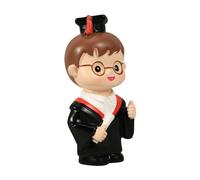 Warmhm Decorazione Torta Laurea in Resina Mini Statuina Dottore Uomo Cake Topper Laurea Sicuro e Compatibile per Feste e Dessert Accessorio Compatto per Decorazioni Torte