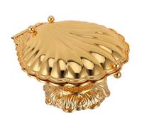 Warmhm Elegante Fruttiera Pedestal in Oro Forma di Conchiglia Vassoio Decorativo per Snack e Frutta Ciotola da Tavolo in Lega di Zinco per Cucina e Sala da Pranzo