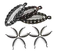 Warmhm Fermagli Per Chioma a Banana Fermagli Per Coda Di Cavallo 9 Pezzi in Resina Retrò Per Chioma Lunghi Donna Adatte a Lavoro Feste e Spiaggia