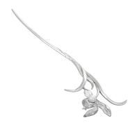 Warmhm Forcine Design Contemporaneo Cinese per in Metallo Argento Fiore di Prugno Chioma Accessori Vintage Eleganti Finitura Lucida, Impiego Versatile per Chignon per Donne e Ragazze