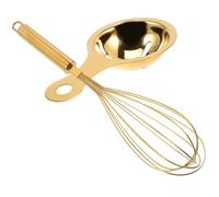 Warmhm Frusta Manuale per Uova con Separatore Integrato Design Ergonomico Antiscivolo in Acciaio Portatile e Facile da per Miscelare Albume Salse e Pancake