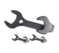 Warmhm Ganci da Parete in Ferro Retrò a Forma di Chiave Inglese, Set da 3 Pezzi Neri, Appendiabiti Resistenti per Cucina, Camera e Bagno, Gancio Decorativo per Cappotti e Chiavi