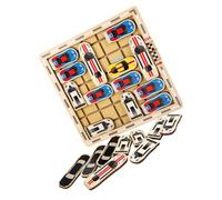 Warmhm Giocattolo Educativo in Legno per Set Labirinto Auto in Movimento Gioco per Allenamento del Pensiero Logico Compatto e Resistente per Gioco al Chiuso e Feste