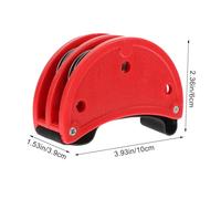 Warmhm jingles in metallo a doppia jingle bell del piede di accompagnamento accessori per strumenti a tamburo tamburelli per i piedi strumenti unici plastica rosso
