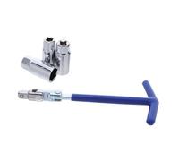 Warmhm Kit Chiave T per Rimozione Candele Auto Set con Bussole Resistenti Attrezzo Manuale per Manutenzione Tosaerba Adattabile Dimensioni Plug