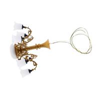 Warmhm Lampadario Miniatura per Casa delle Bambole Scala Lampada da Soffitto Decorativa in Stile Vintage per Paesaggi e Micro Ambienti Luce Calda Dorata Accessorio per Modellismo e