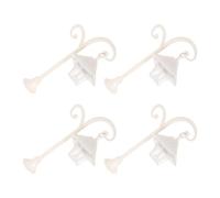 Warmhm Lampioni Set da 4 Pezzi per Casa delle Bambole Vintage Illuminazione Realistica, Facili da Installare per Ambienti di Modellismo e Cortili in Miniatura