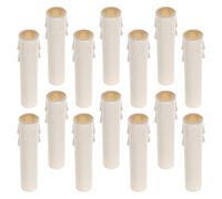 Warmhm Manicotti Copricandele in Plastica Bianca 25X100 MM Set 50 Pezzi Protezione Antigoccia per Lampadari a Sospensione Coprimaniche Resistenti al Calore per Candele Vintage e Base