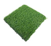 Warmhm Mattonelle Prato Artificiale Incastrabili per Esterno Prato Finto Durevole e Portatile per Giardino Terrazza e Balcone Tappeto Erboso Artificiale Resistente Traffico Pesante