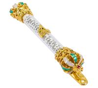 Warmhm Mezuzah in Metallo Chic con Pergamena per Porta Laterale Decorazione Religiosa Compatta e Dettagliata Ornamento Distintivo per Casa e Spazio Spirituale