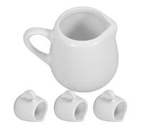 Warmhm Mini Brocche per Latte e Condimenti in Porcellana da 50Ml Manico Facile da Impugnare per Servire a Tavola e Cucina