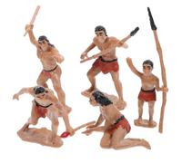 Warmhm Mini Statue Uomini Primitivi in Abs Decorazioni Bonsai Per Micro Paesaggi Figure Per Giardino Cortile e Balcone
