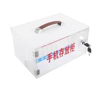 Warmhm Mobile Phone Storage Cabinet With Lock And Numbered Transparent Slots For Secure Classroom And Office Cell Phone Organization