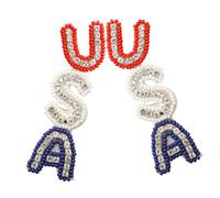 Warmhm Orecchini Pendenti Patriottici Usa Blu Leggeri e Delicati per Indipendenza Accessori